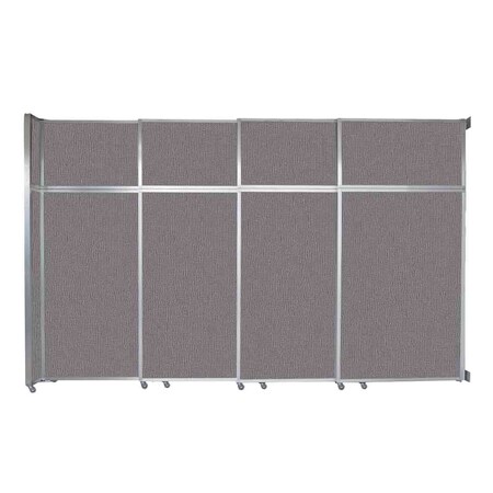 Versare Operable Wall Sliding Room Divider 12'8" x 8'5-1/4" Slate Fabric 1072419
